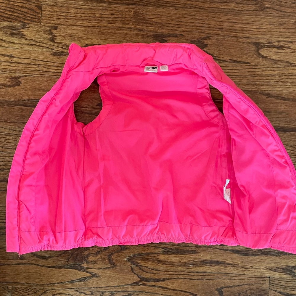 Puma Kids Bright Pink Quilted Vest - Picture 3 of 4